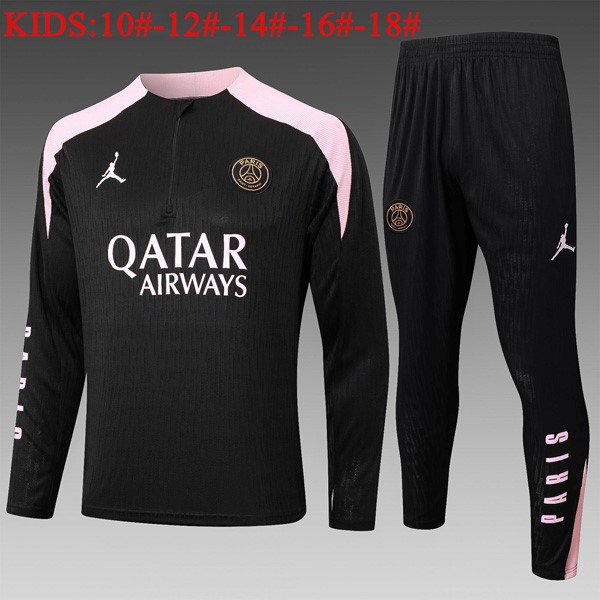 Kinder Sweatshirts PSG 2024-25 Schwarz Pink